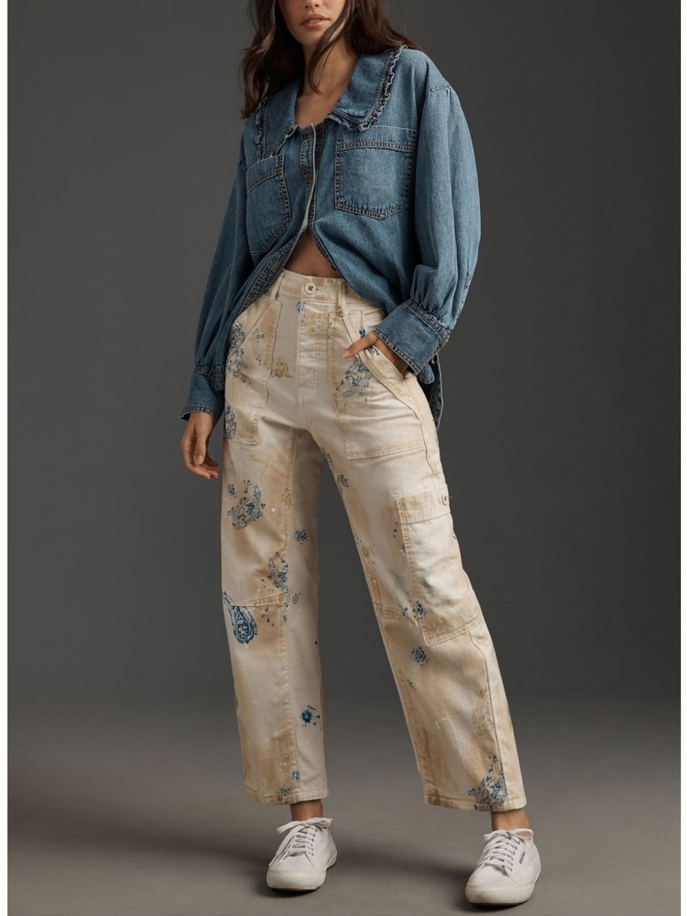 The Pilcro The Millie Low-Slung Barrel Pants nwot - Picture 1 of 7